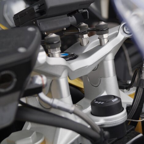 Lenkererhöhung 25 mm für BMW R1200RS LC 2015-2019 mit ABE 4x zusätzliche Sonderschrauben für BMW Navi