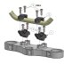 Handlebar risers 30 mm with offset 21 mm for Aprilia SMV 750 Dorsoduro / Factory (SM) 08-16