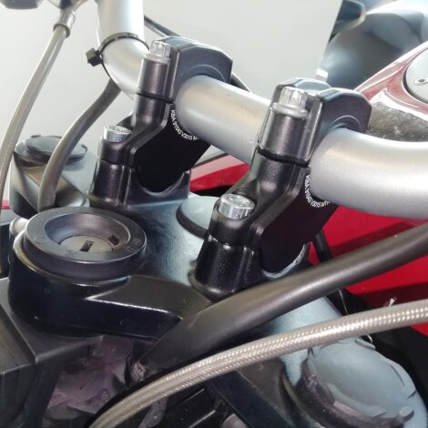 Handlebar risers 30 mm and 15 mm closer for BMW R 1200 GS Adventure 2005-2008