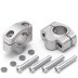 Handlebar risers 20 mm for Aprilia Tuono V4R APRC 1000 (TY) 11-14 silver anodized