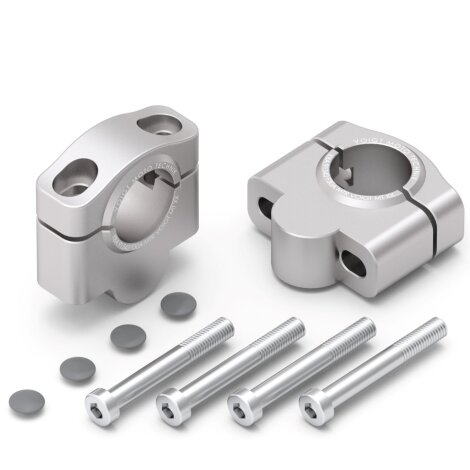 Handlebar risers 30 mm for KTM 450 EXC-F 17- silver anodized
