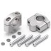 Handlebar risers 30 mm for Aprilia Tuono V4 RR / Factrory 1100 (TY) 14-16 silver anodized