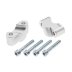 Handlebar risers 25 mm for Buell XB12S Lightning XB1 2003-2010 silver anodized