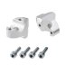 Handlebar risers 30 mm with offset 19 mm for KTM 450 EXC-F 17- silver anodized