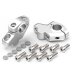 Handlebar risers 30 mm with offset 21 mm for BMW R 1100 GS (BMW259) 93-99 silver anodized