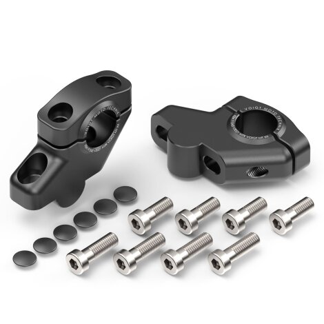 Handlebar risers 30 mm with offset 21 mm for BMW R 1150 GS 99-04 black anodized