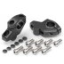 Handlebar risers with offset for Aprilia SL 900 Shiver 17-20 black anodized