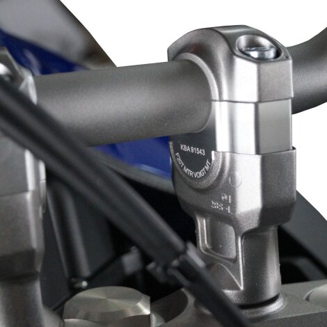 Handlebar risers 20 mm for Yamaha Niken GT (RN58) 18- silver anodized