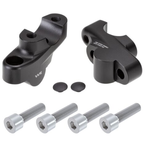 Handlebar risers 30 mm with offset 21 mm for Honda NC 750 S & NC 750 X 2014-2020 black anodized