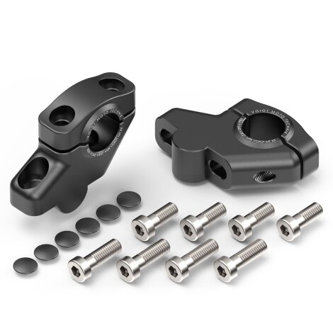 Handlebar risers with offset, 30 mm up and 21 mm closer for Royal Enfield Himalayan Models 16-23