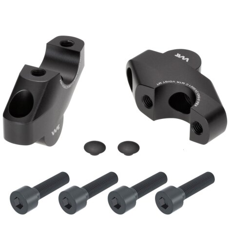 Handlebar risers 30 mm with offset 21 mm for Honda CMX 500 Rebel (PC56) 17-> black anodized
