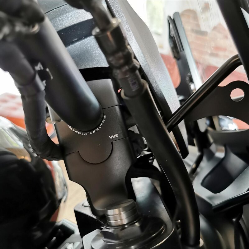 Handlebar risers 25mm for Honda CMX 300 Rebel black anodized