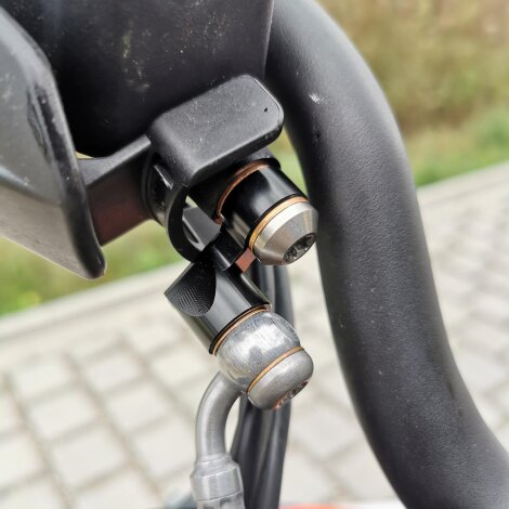 3cm brakehose adapter for Aprilia 900 Dorsoduro 2017-2020 CNC milled