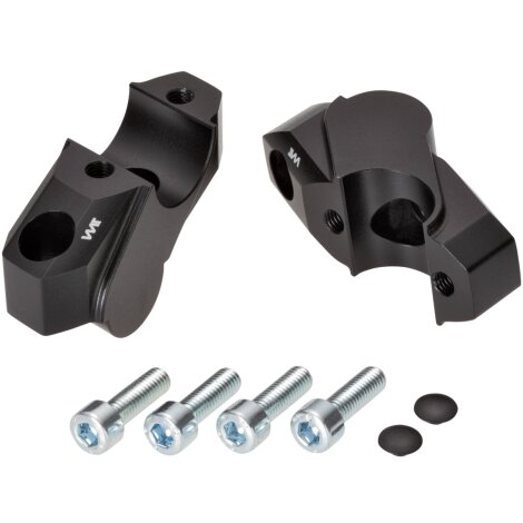 Handlebar risers 30 mm with offset 25 mm for Yamaha Niken & GT (RN58) 18-  black anodized
