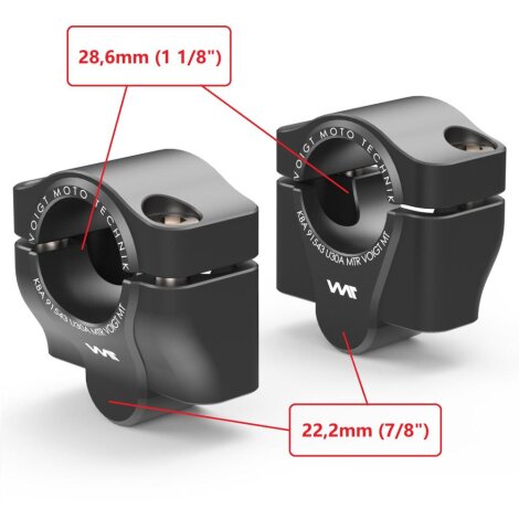 Handlebar conversion to fat-bar, 30 mm riser for Yamaha MT-07 Tracer (RM14 & RM30) 16-