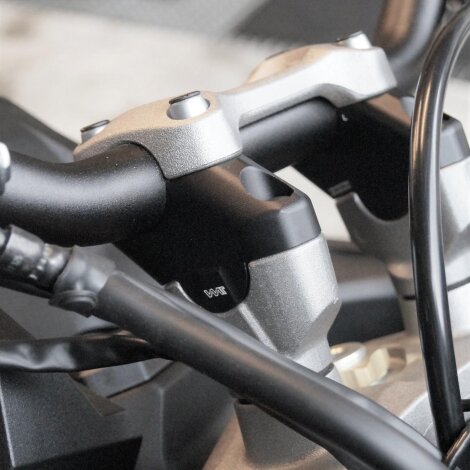 Handlebar riser 30  mm with offset 22  mm for Suzuki GSX-S 1000 S Katana 2022- black anodized