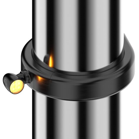 54 mm Design Blinkerhalter am Standrohr für Kellermann Atto® Blinker 2x Blinkerhalter & 2x Atto® Blinker