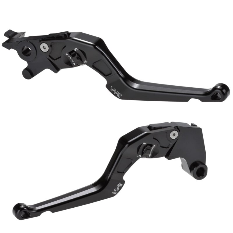 Brake lever and clutch lever set CNC milled for Harley Davidson Sportster S 1250 - black glossy anodised