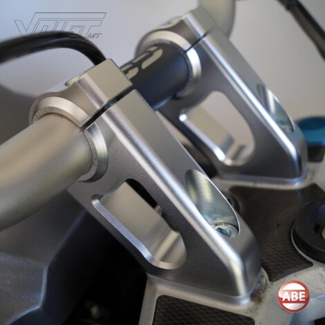 Handlebar risers with offset for BMW R1200GS (R12) 08-12 20mm higher and 30mm closer