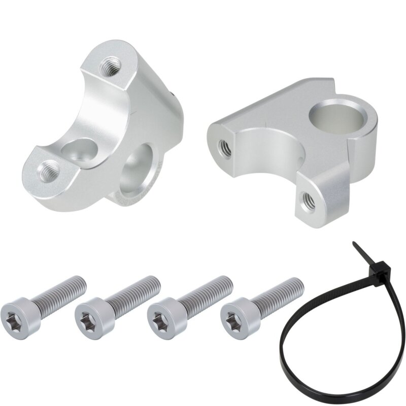 Handlebar risers with offset for all BMW R1200GS LC & Adventure 2013-2019 30mm high and 24mm closer