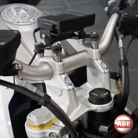 Handlebar risers with offset 30 mm high and 21 mm closer for BMW R 1200 R LC 2015-2019